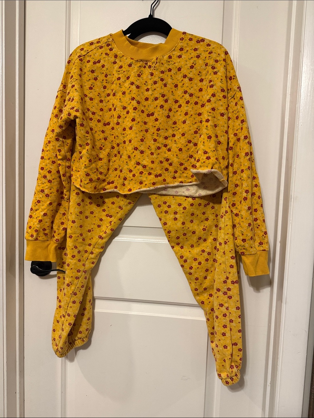 Adult Yellow Floral Cozy Pajama Set